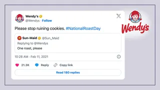 A screenshot of a tweet from the fast food restaurant Wendy's