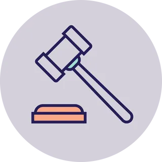 Icon of a gavel